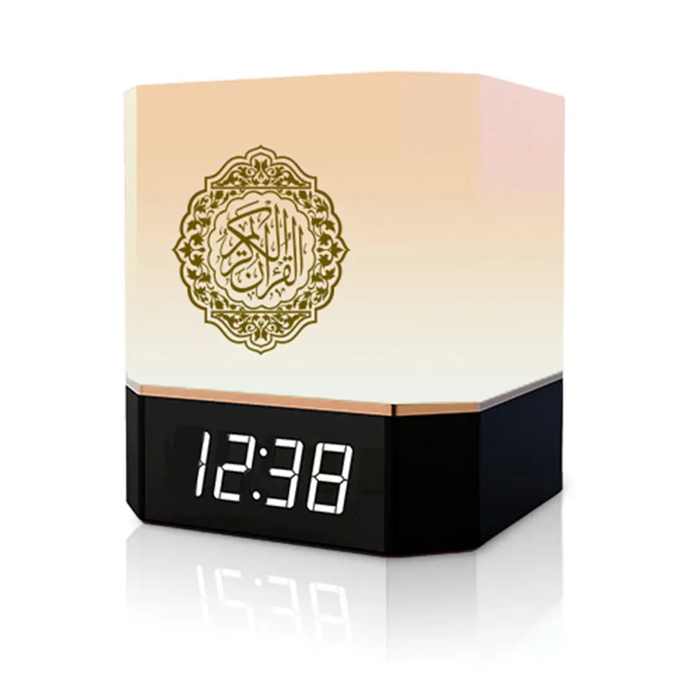 

FM MP3 Touch Lamp Bedside RGB Mobile APP Control Home Decor LED Clock Quran Bluetooth Speaker Muslim Table Portable Night Lights