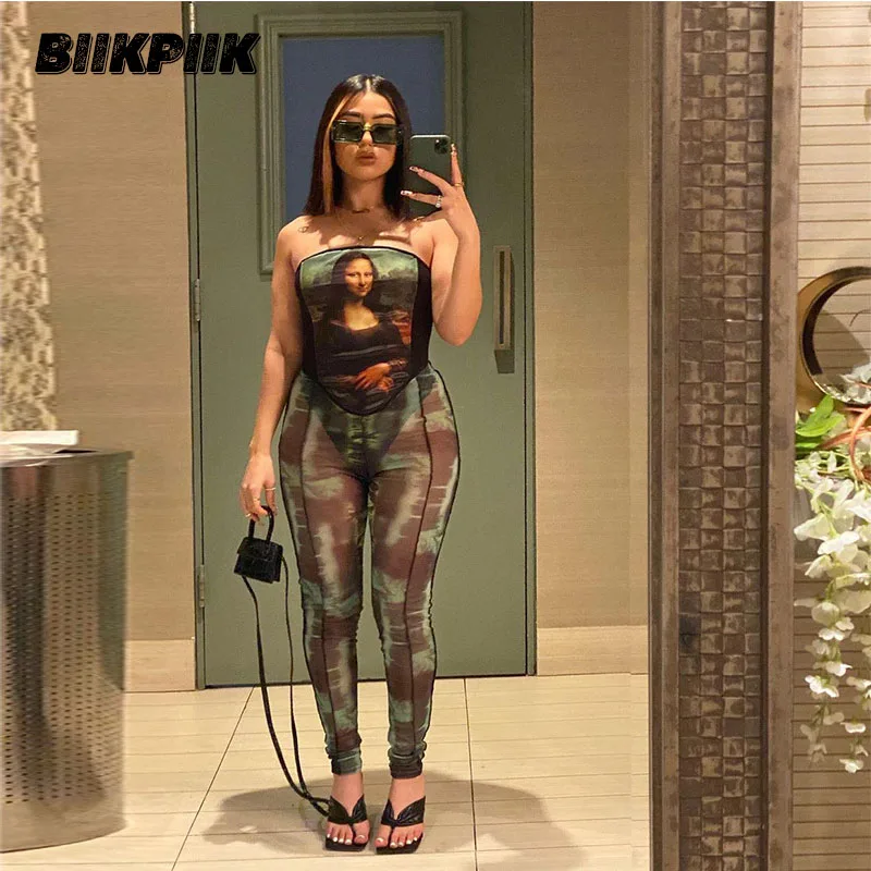 Комплект из двух предметов BIIKPIIK с пэчворком повседневная сетчатая одежда для