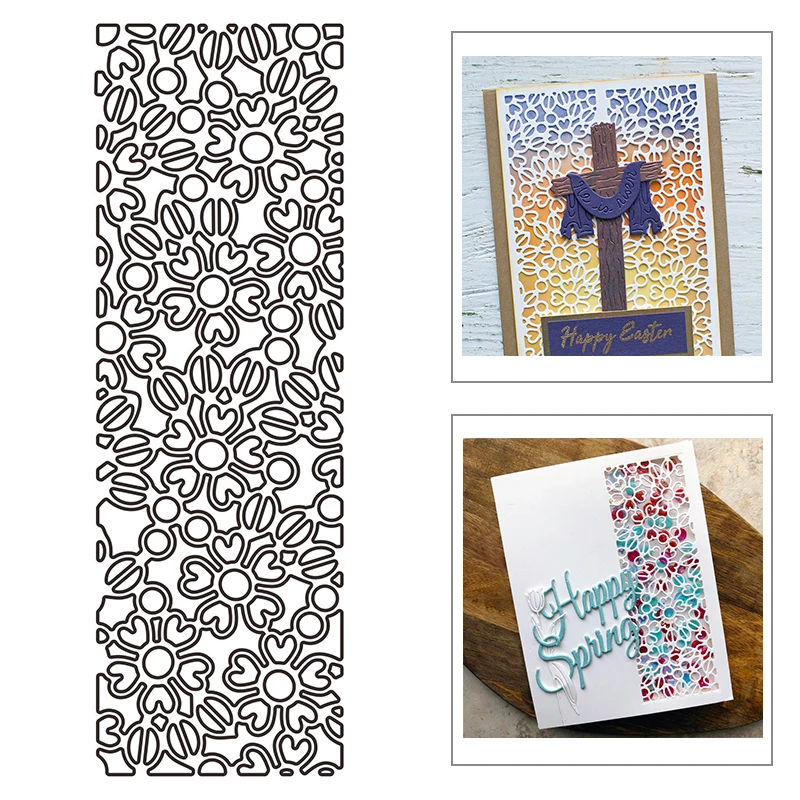 

2021 New Rectangle Pattern Background Metal Cutting Dies For Mould Cut Paper Craft Making Greeting Card Scrapbooking No Stamps