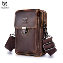 Bolsos Bullcaptain-riñonera de cuero crazy horse para hombre...