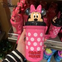 disney world mickey mouse series childrens water cup cartoon plastic kettle with straws baby drinking cup