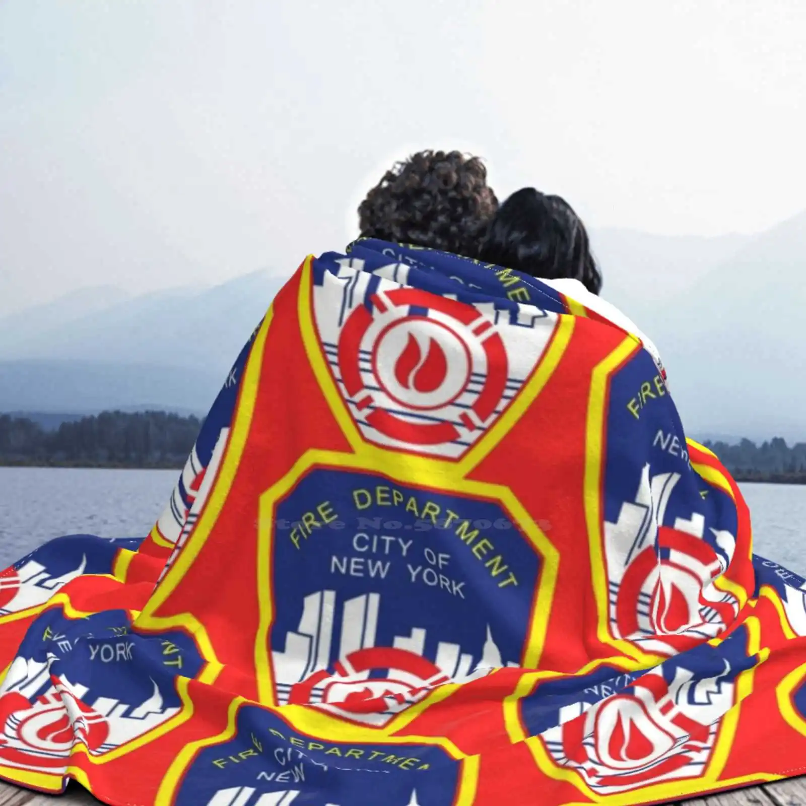 Кружки стикеры футболки. .. Огонь выход из города Нью-Йорк для кемпинга автомобиля