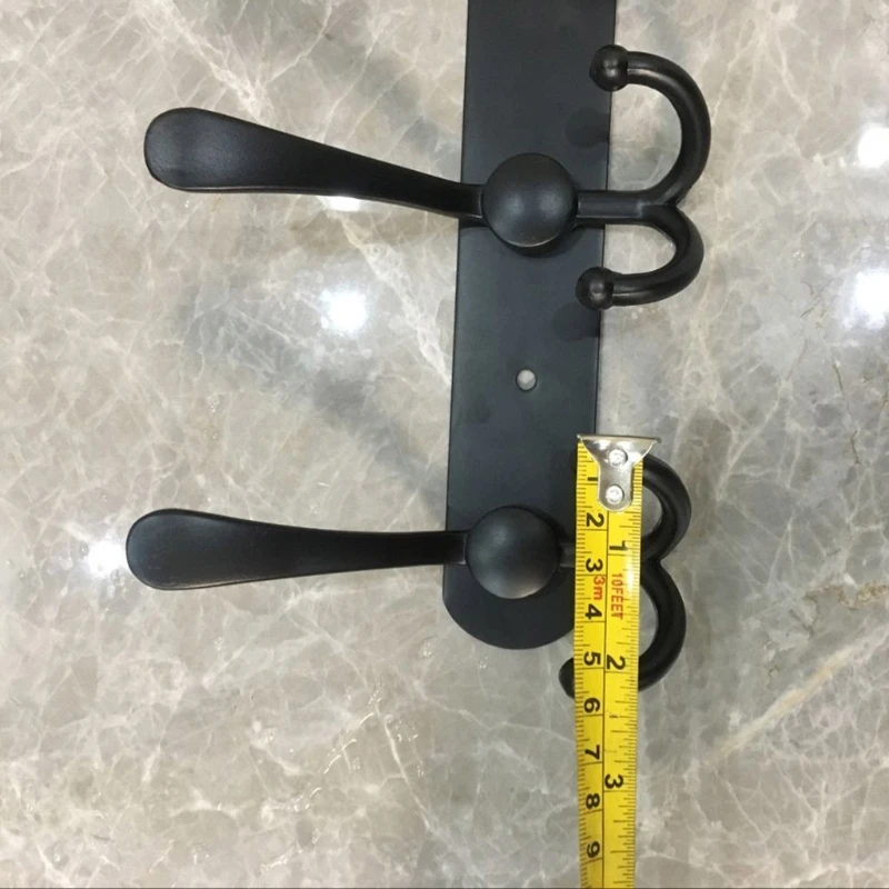 

2021 New 5 Hooks Stainless Steel Wall-mounted Bathroom Hook Rack Bedroom Coat Hanger