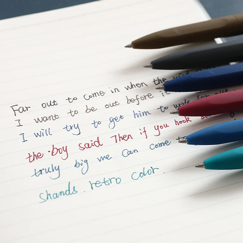 Цветные маркеры в стиле ретро шариковая ручка 0 5 мм черный синий коричневый