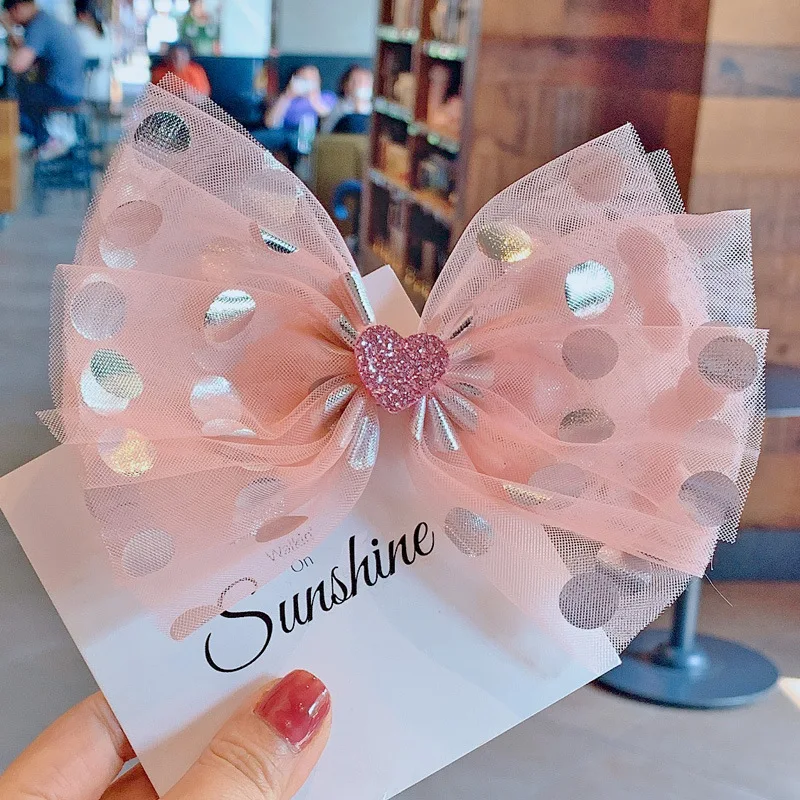 Заколка для волос Детская в горошек цвет ассортименте| |