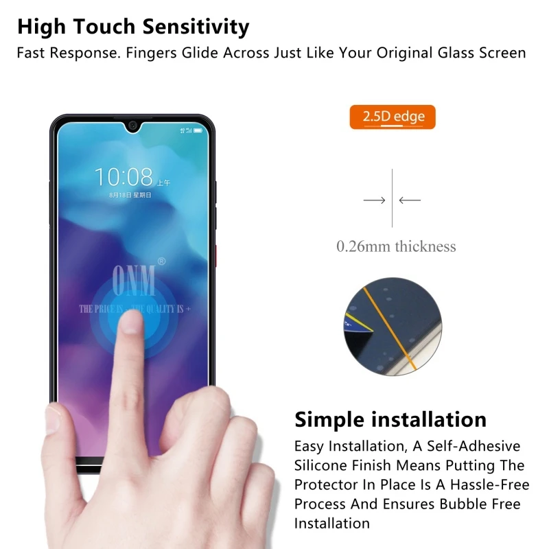 Закаленное стекло для zte BLADE A7 2020 Защитное экрана 2.5D 9H Премиум защитная пленка |