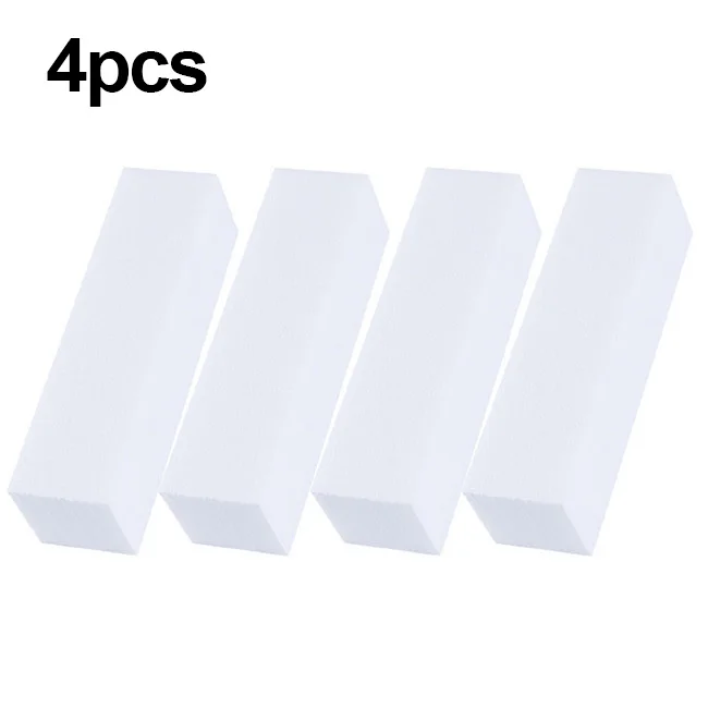 4pcs White 50/20/шт. Пилка для ногтей для УФ-гель-лака для маникюра, педикюра, шлифовального шлифования, белого и розового цвета, буферный блок для ногтей, инструмент для дизайна ногтей - Цвет: 4pcs White