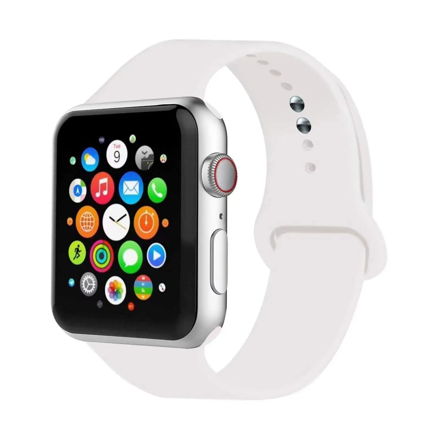 Oulucci Одноцветный ремешок для apple watch 38 мм/40 мм/42 мм/44 мм спортивный ремешок силиконовый ремешок аксессуары для apple watch 5/4/3/2/1