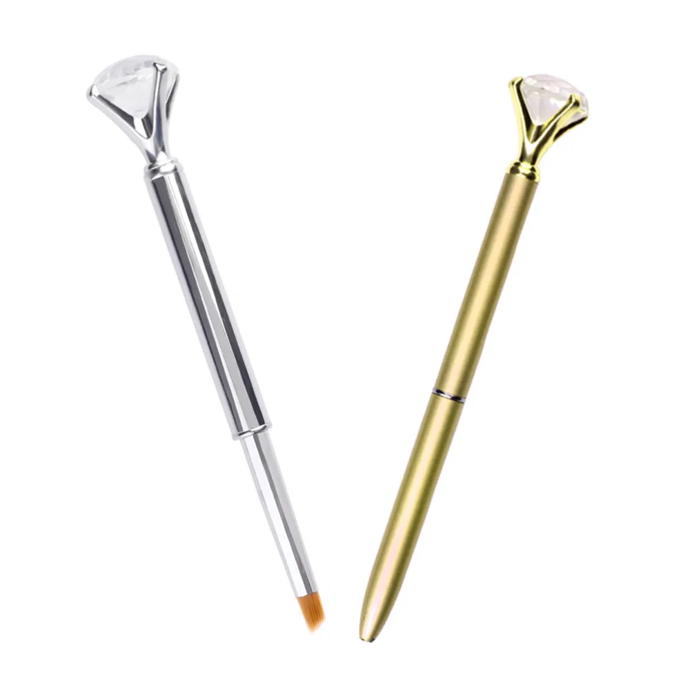 

1 Set of Nail Painting Pen Detachable Carving Brush Pen Drawing Brushes Manicure Tools (Golden)