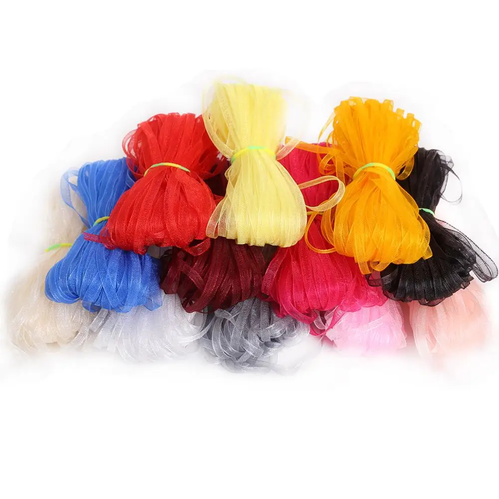 20 ярдов/партия 3 мм ширина лента из органзы оптовая продажа подарочное украшение