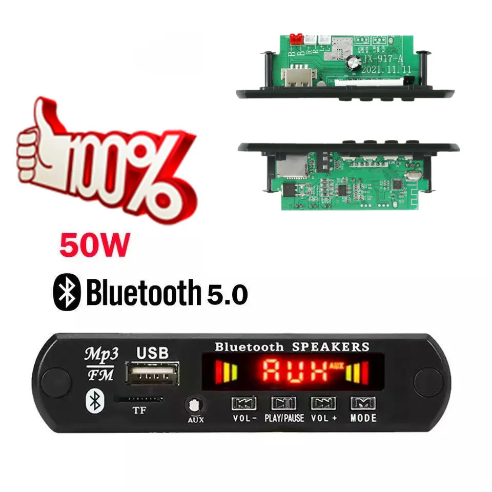 2*25 Вт усилитель bluetooth модуль 12 В 50 автомобильный FM радио поддержка TF USB AUX динамик |