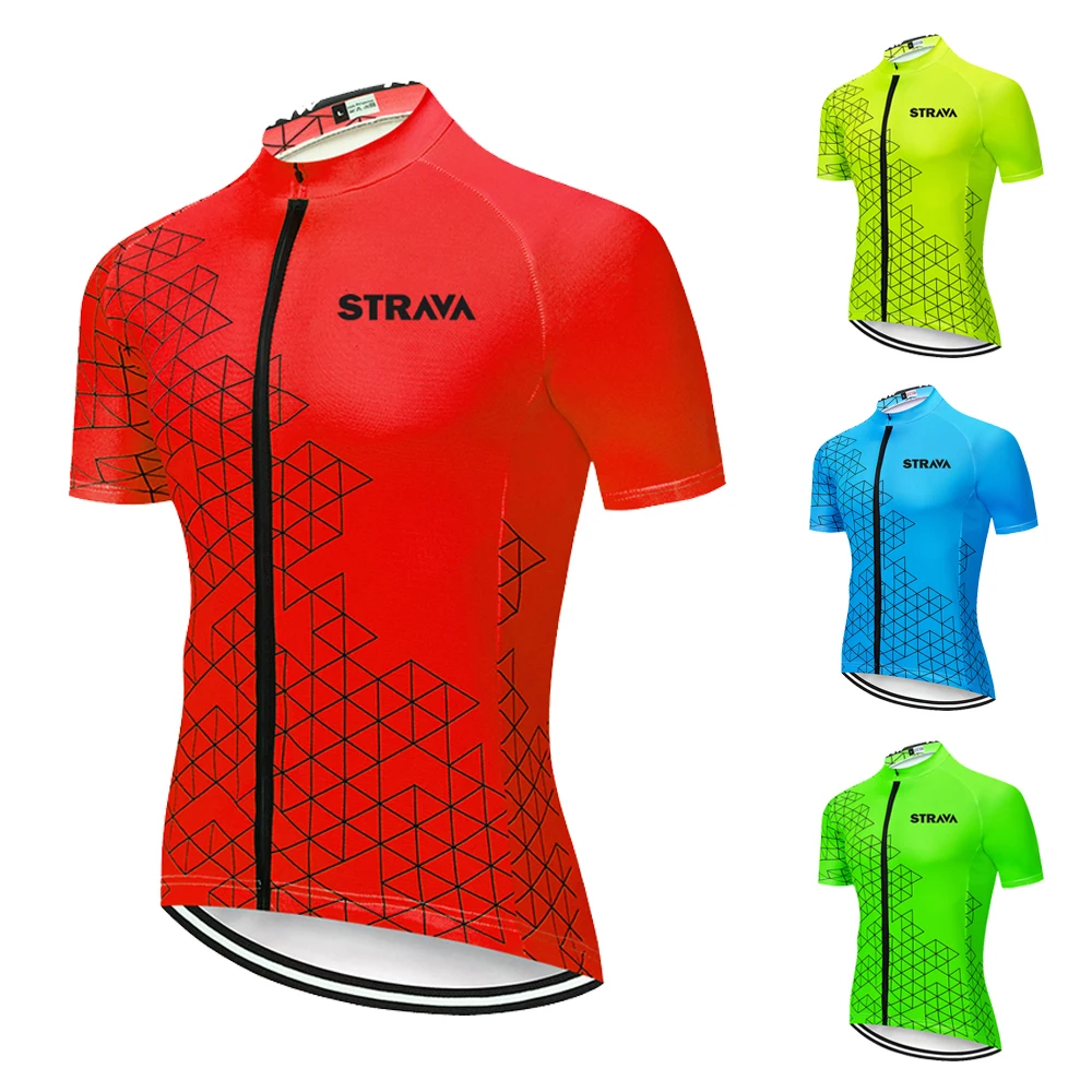 

STRAVA Cycling Jersey 2021 Pro Team Clothing Men Bicycle Jersey Racing Sport MTB Bike Jersey Breathable Cycling Shirt Maillot