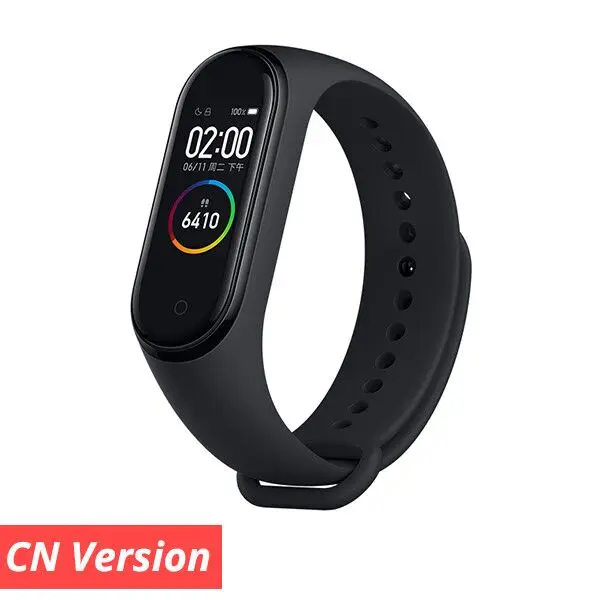 Xiaomi mi смарт-браслет 4, 3 цвета, AMOLED экран, mi Band 4, фитнес-браслет, Bluetooth, Smartband - Цвет: China Version