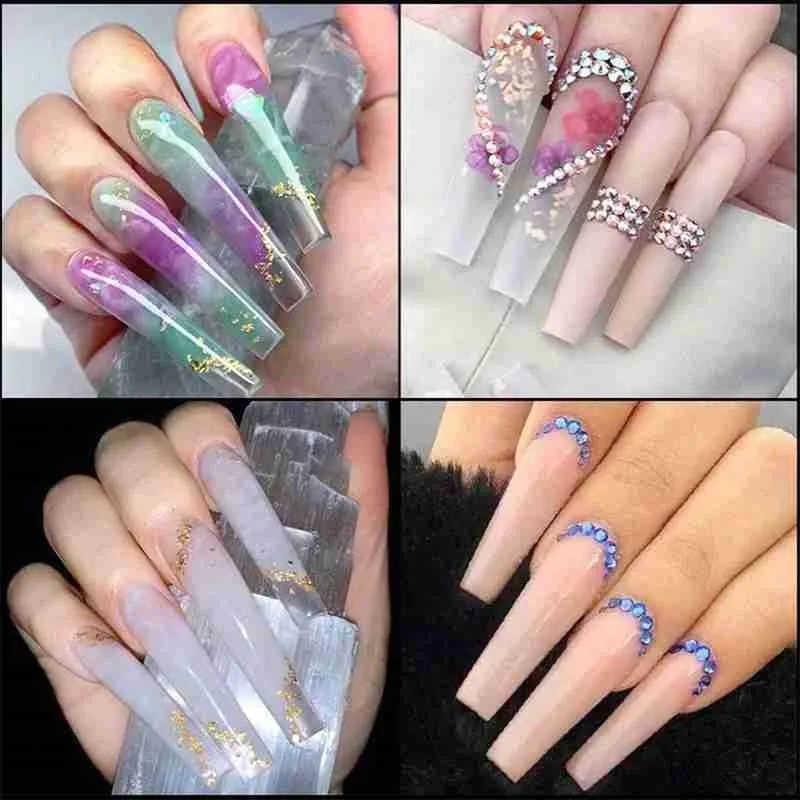 

Nail Extension Model Ultra Long Quick Building Nail Extension Nail Nail Tool Tips Gel Nail Mold Natural False Tips Finger T4N5