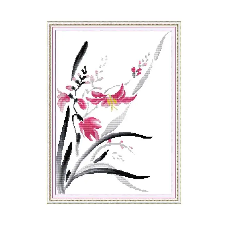 Daffodils Набор для вышивки крестиком с 2 узорами в китайском стиле 14CT 11CT наборы ткань