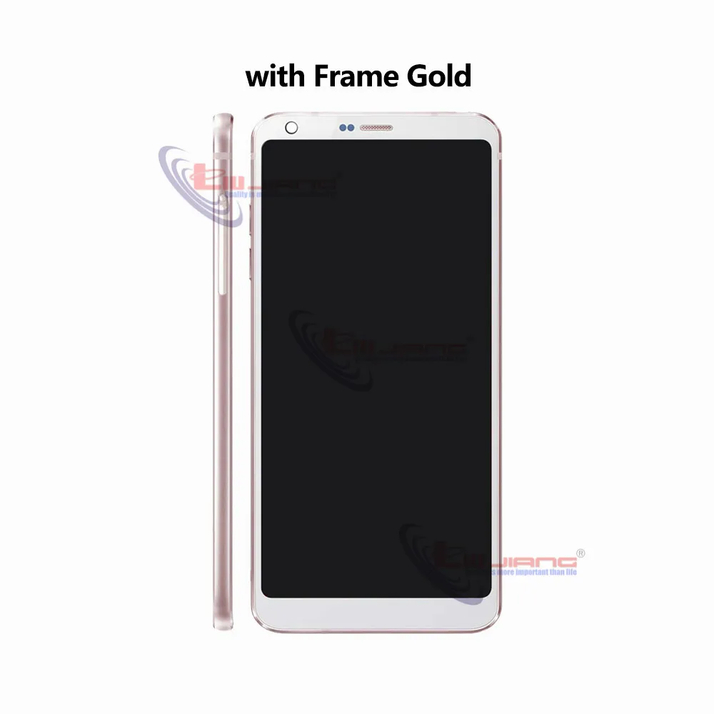 With Frame Gold 5,7 ''ips для LG G6 H870 H871 H872 LS993 VS998 кодирующий преобразователь сенсорного экрана в сборе с рамкой для LG G6 ЖК-дисплей - Цвет: With Frame Gold