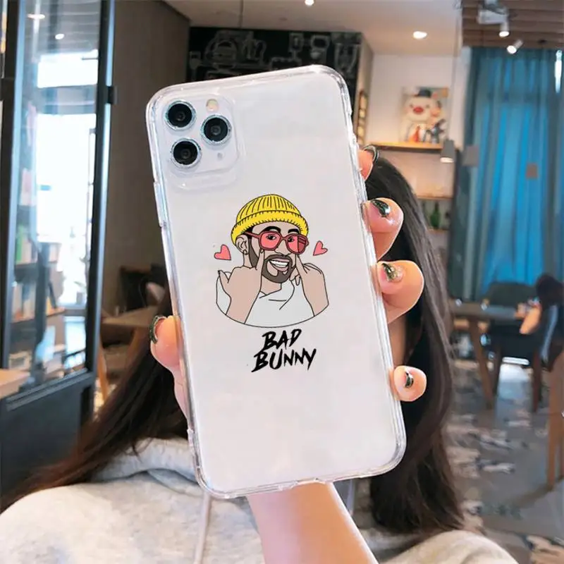 

Yo Perreo Sola Bad Bunny Phone Case Transparent soft For iphone 5 5s 5c se 6 6s 7 8 11 12 plus mini x xs xr pro max
