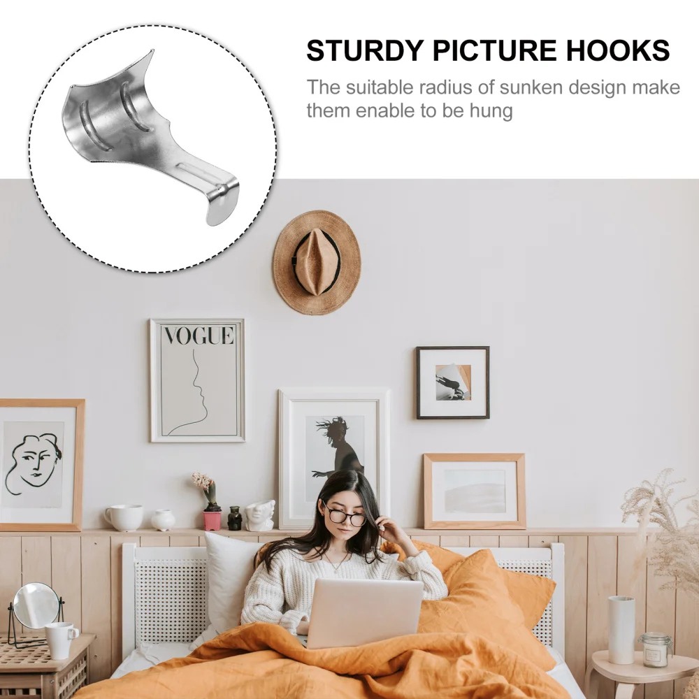 

20 Pcs 1 Set Thickened Rail Hangers Bag Hooks Multipurpose Key Hooks (Irony)