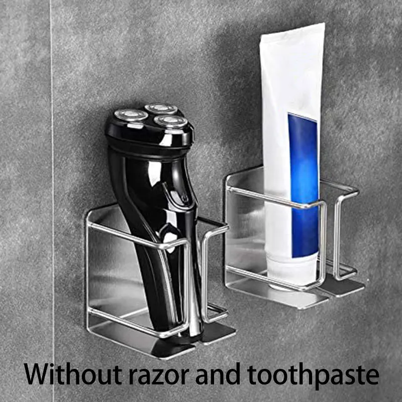 

Electric Shaver Holder Wall-Mounted Self-Adhesive Stainless Steel Shaver Holder Wall-Mounted Bathroom Shaver Holder