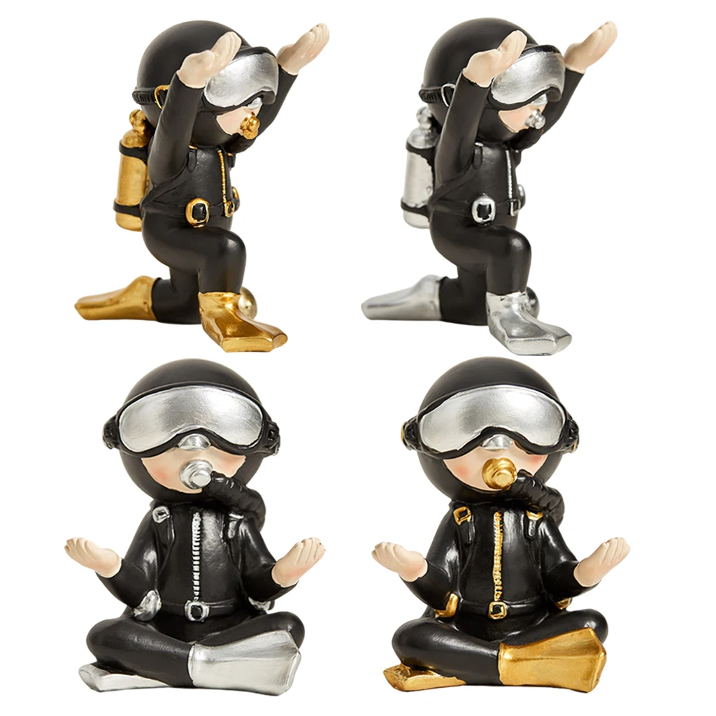 Креативный подставка для ручек с аквалангом скульптура из смолы в скандинавском