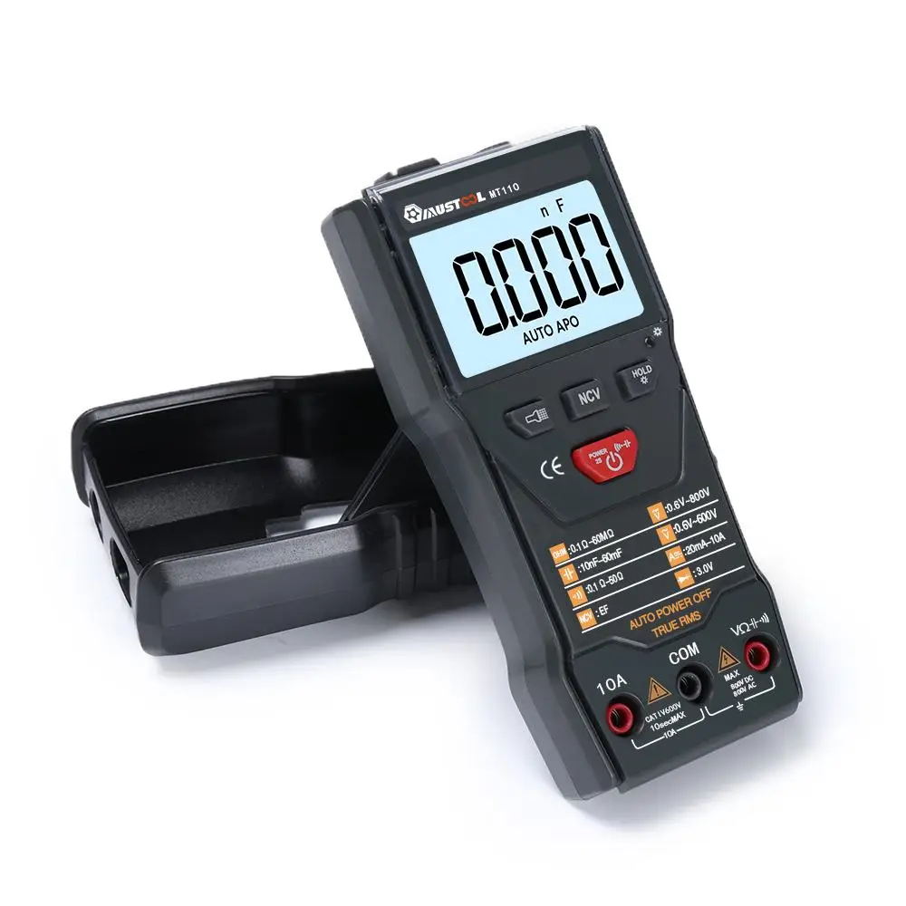 

MUSTOOL MT110 6000 Counts Auto Measure Multimeter True RMS Digital Display Multimeter + NCV/Super Bright Flashlight Function