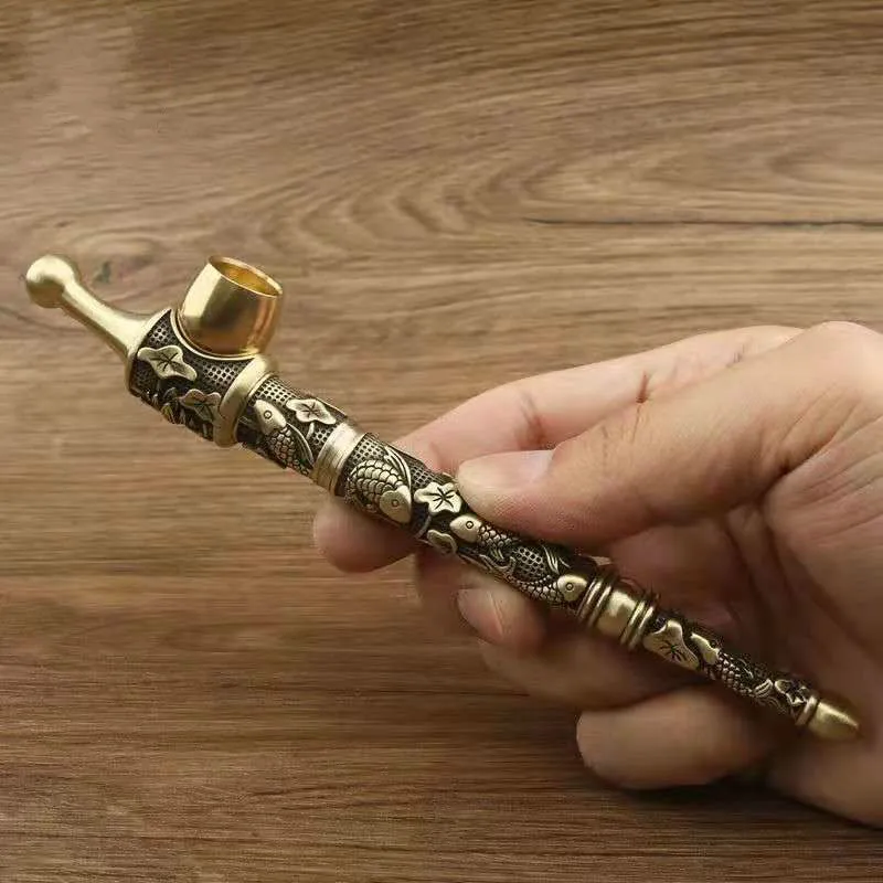 

1PC Copper Tobacco Smoking Pipe Creative Tobacco Accessories Handmade Pipe Desk Decoration Home Decor Accesso
