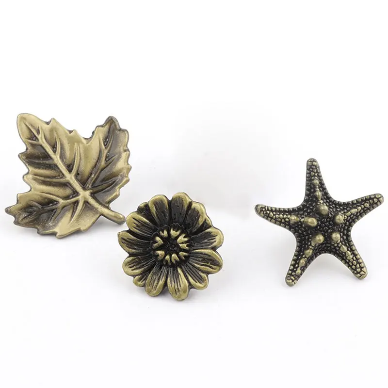 

Ручка для шкафа в виде листьев, морских звезд, бабочек, 1 шт.