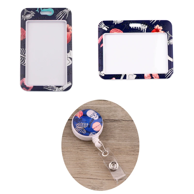 

MD824 DMLSKY Cartoon Human Organs Retractable Badge Card Holder Nurse Doctor Exhibition Lanyard Card Badge Holder School Office