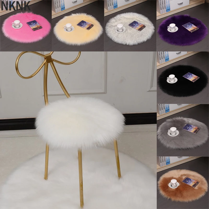 Твердые Цвет теплая шерсть Круглый Подушка на стул утолщение обеденный