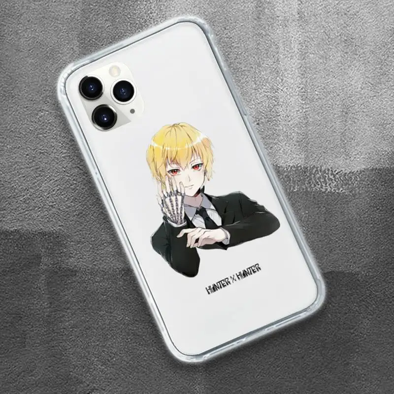 

HUNTERHUNTER Anime Cartoons Phone Case Transparent for iPhone 11 12 mini pro XS MAX 8 7 6 6S Plus X 5S SE 2020 XR