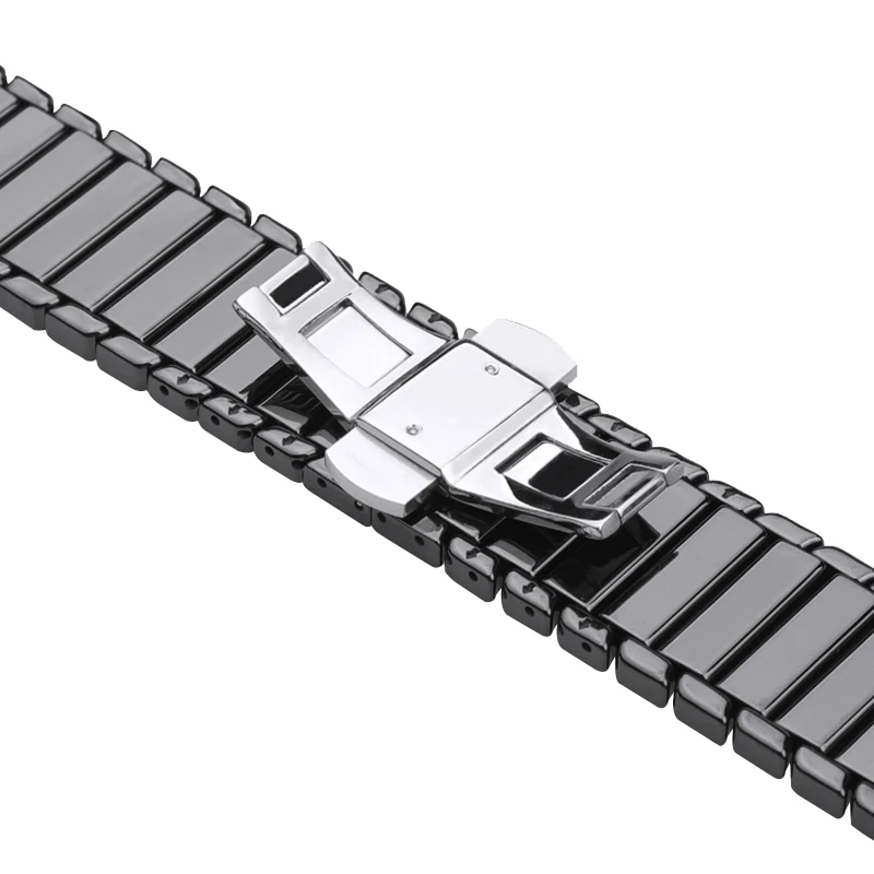 20 мм/22 мм Керамика Смарт Браслет для samsung Galaxy 46/42 мм gear s2/S3 сменный ремешок для huawei watch 2 s/HONOR Magic часы 2 ремень - Цвет ремешка: Черный
