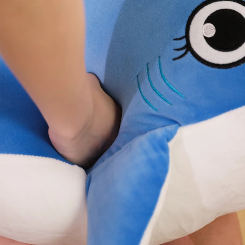 

1PC 80/100CM Simulation Big Sharks Doll Big Size Funny Soft Bite Shark Plush Toy Pillow Appease Cushion Gift For Children