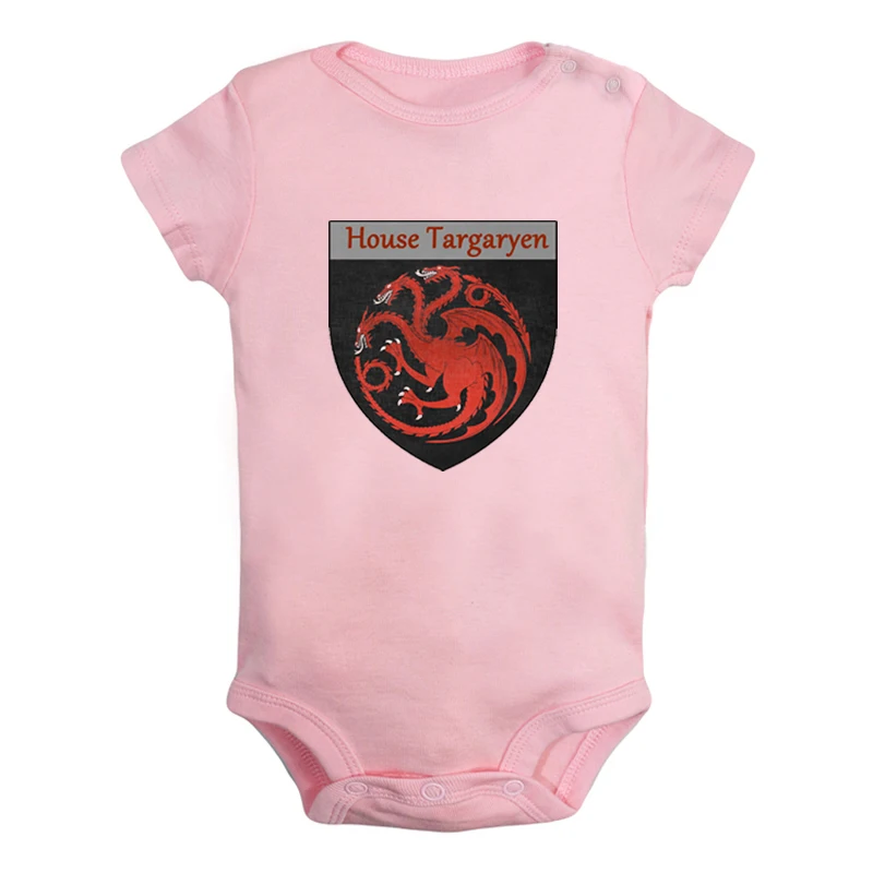 JcBaby2155PD Комплекты одежды для новорожденных мальчиков и девочек с изображением драконов, Игры престолов, Дома Таргариенов, комбинезон с принтом, боди для младенцев, хлопковые комплекты одежды - Цвет: JcBaby2155PD