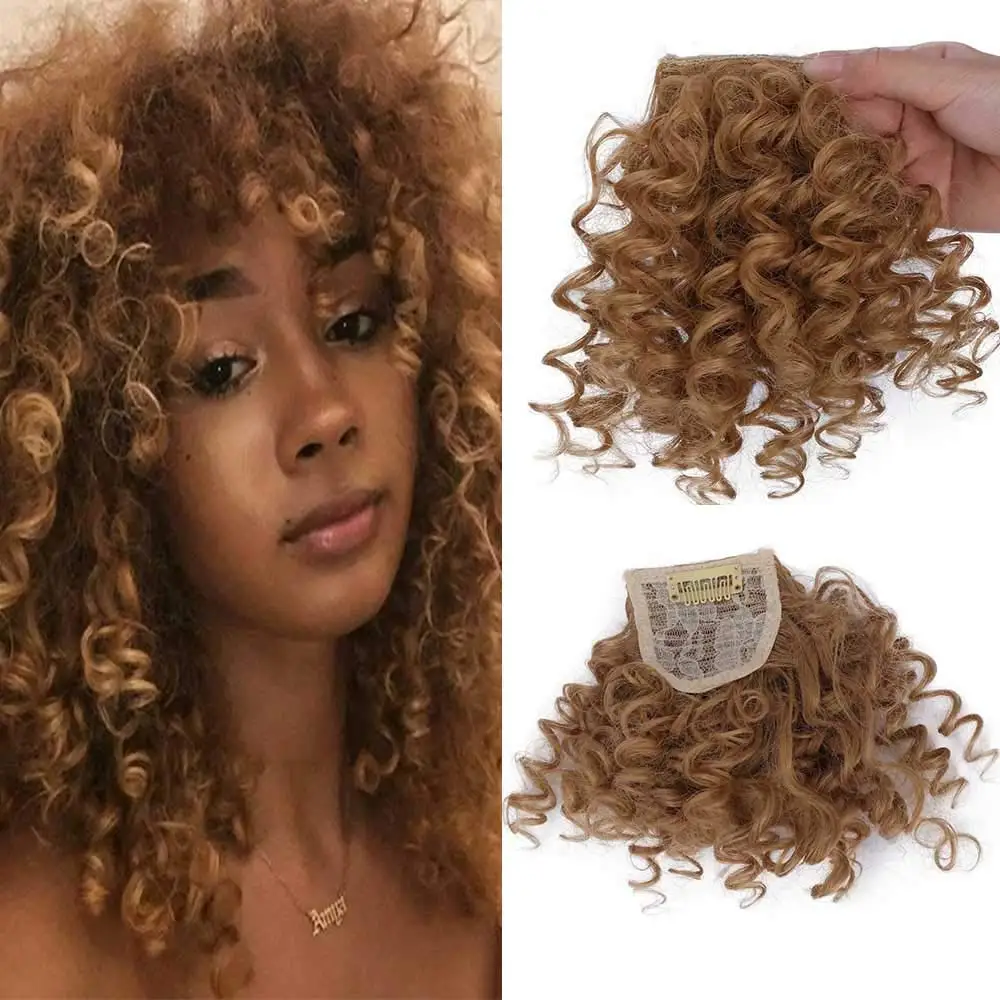 

SHANGKE, кудрявые, вьющиеся, искусственные волосы для наращивания, натуральные волосы, челки, синтетические волосы для женщин