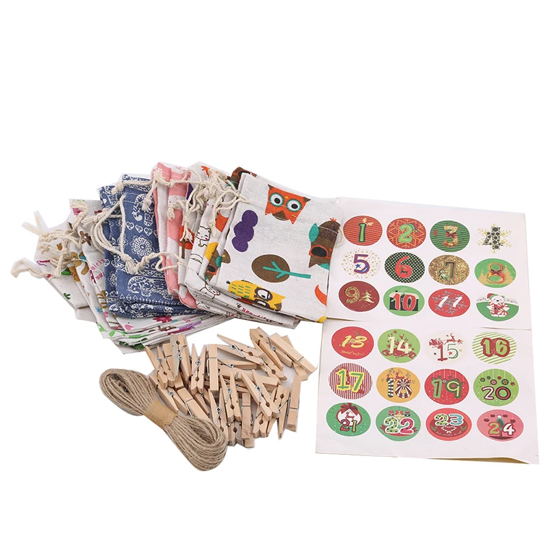 Для рождественской вечеринки милые печенье мешок подарка для конфет закуски