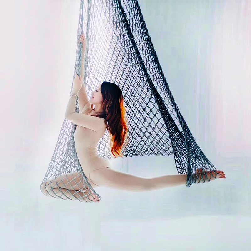 Новинка комплект гамака для йоги рыболовная сеть качающийся гамак веревка