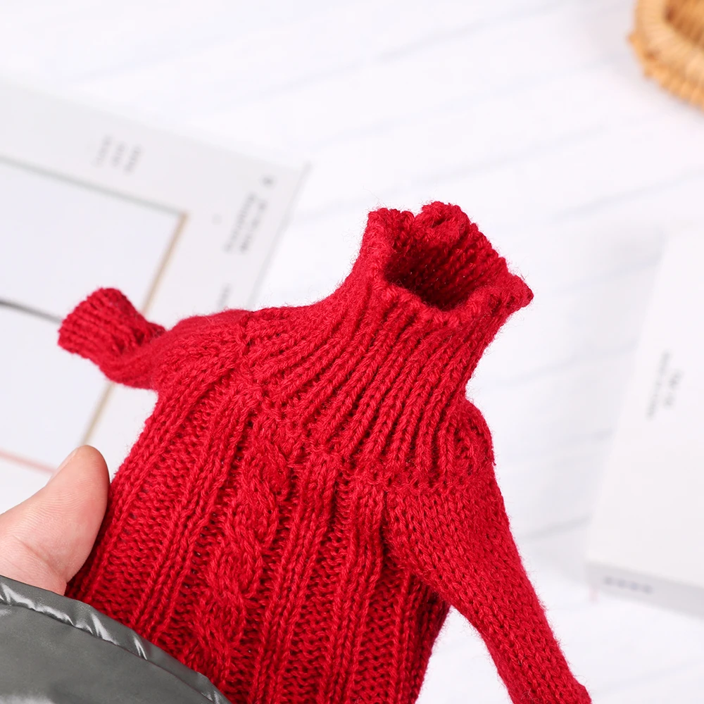 Разноцветный вязаный Мини свитер ручной работы меховое пальто аксессуары для
