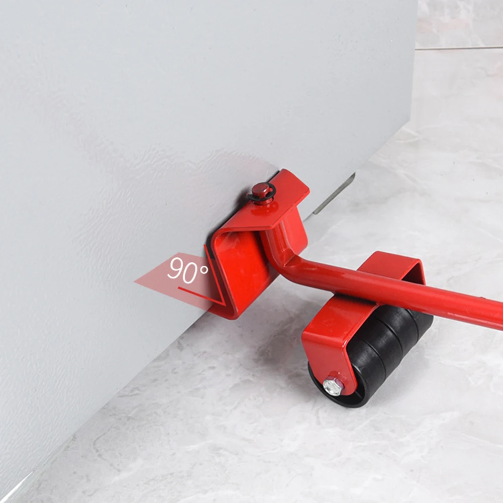 

5pcs Wheel Bar Mover Device Max Up Furniture Transport Lifter Tool Heavy Stuffs Moving Wheel Bar Mover Device