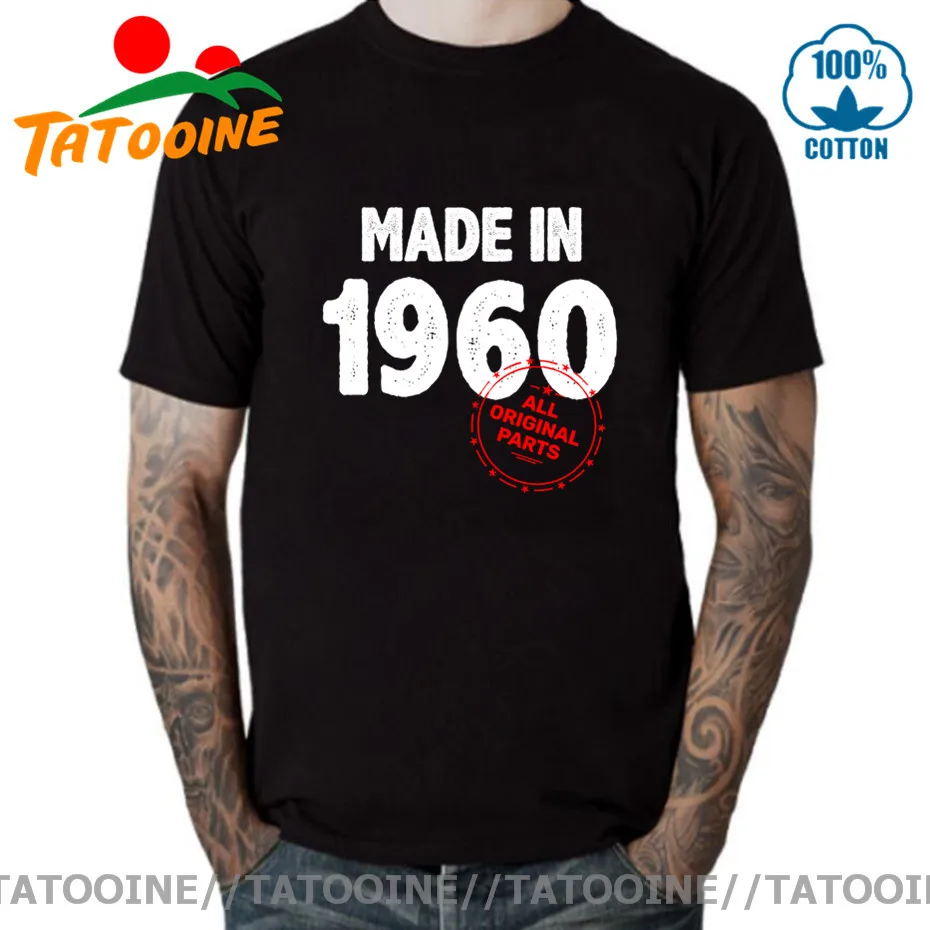 Забавная Ретро футболка Tatooine сделано в 1960 году все оригинальные детали Винтажная