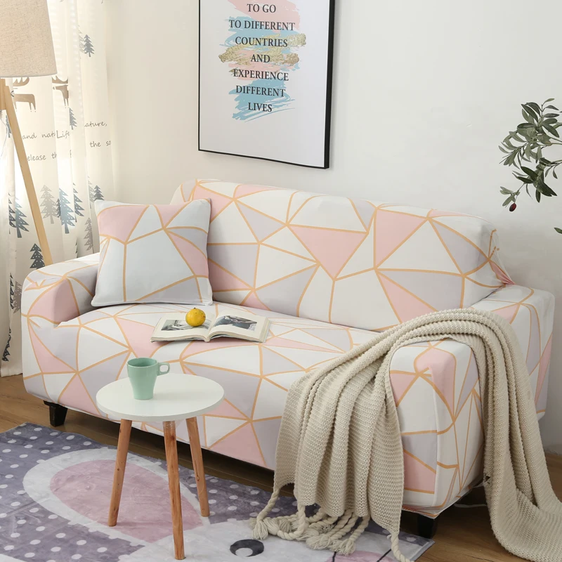 Loveseat 1/2/3/4 местный L образный угловой диван чехлы с принтом Эластичный секционный