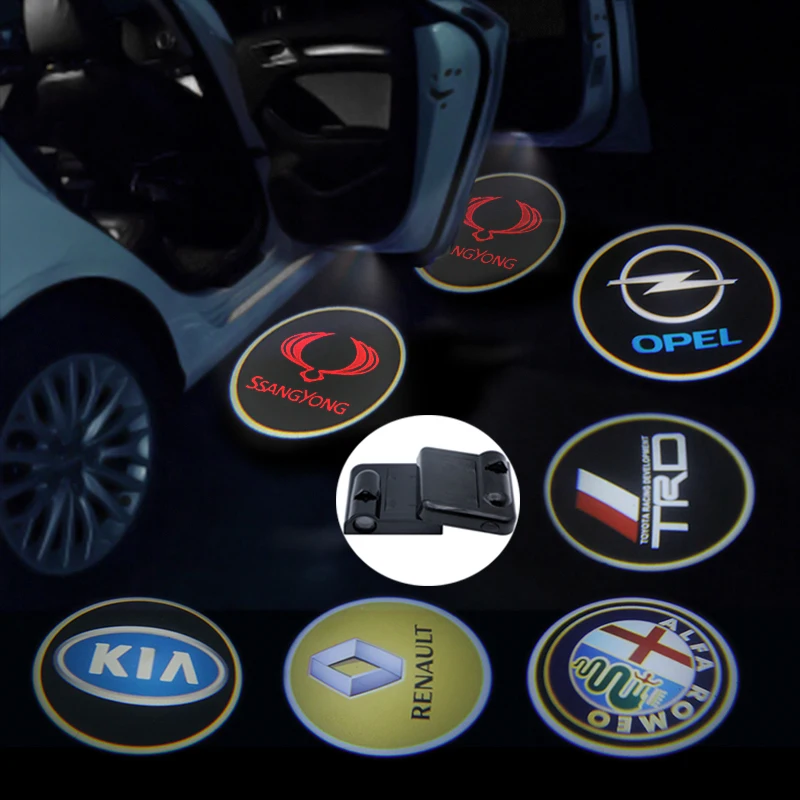 2 шт. двери автомобиля Добро пожаловать светильник авто лампа с логотипом для Mazdas