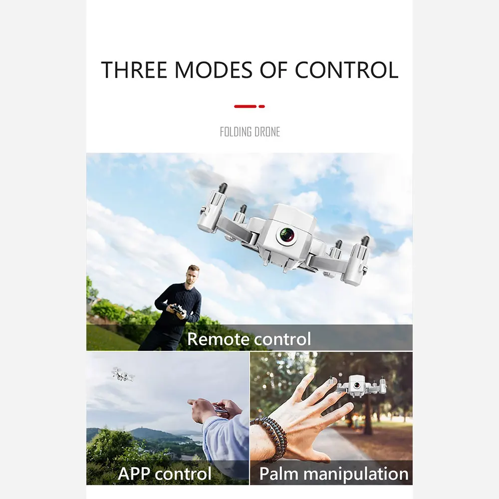 Мини складной Радиоуправляемый Дрон HD камера микро Квадрокоптер L102 WiFi FPV умная