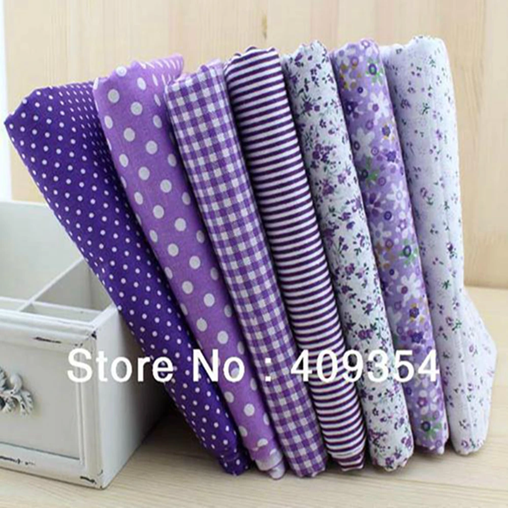 Booksew 7 шт./лот 50x50 см голубая хлопковая ткань для пэчворка домашний текстиль Qulit