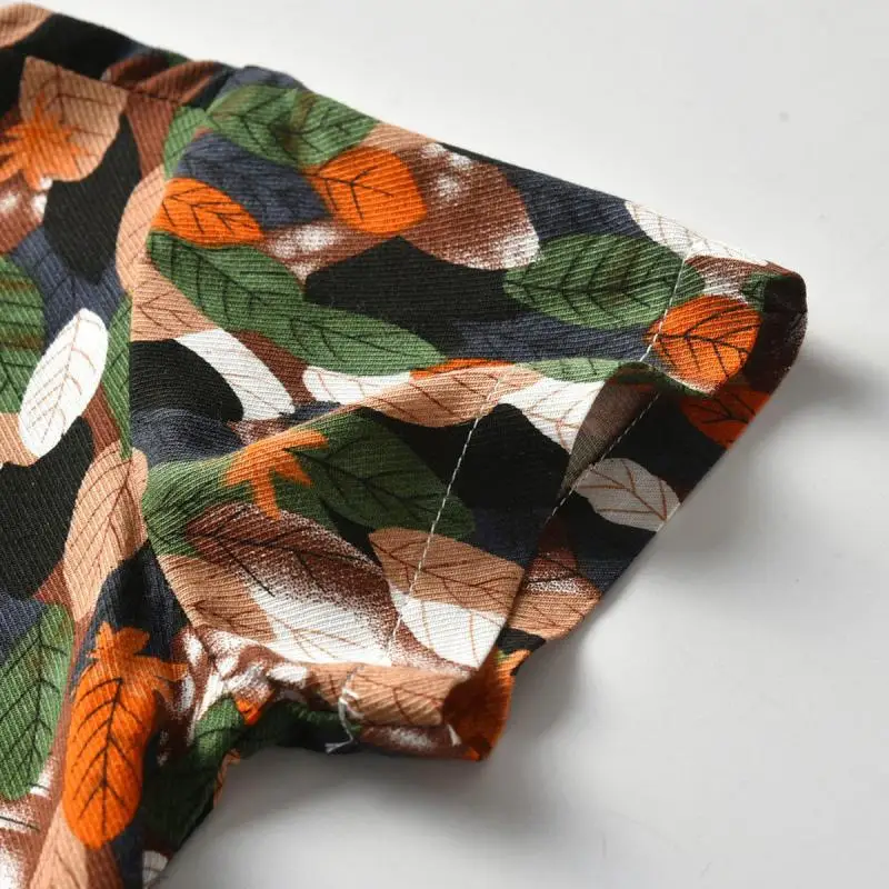 Летние рубашки для мальчиков разноцветная блузка Пляжная рубашка с коротким