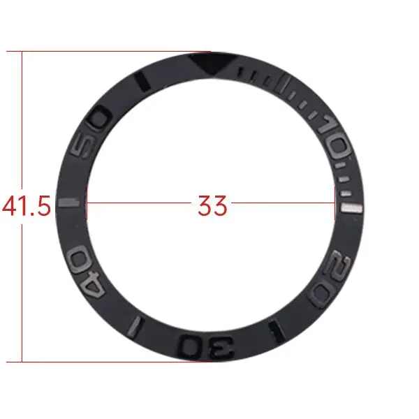 Керамический БЕЗЕЛЬ для часов 41 5 мм 38 Черное золото и серебро вставка циферблата