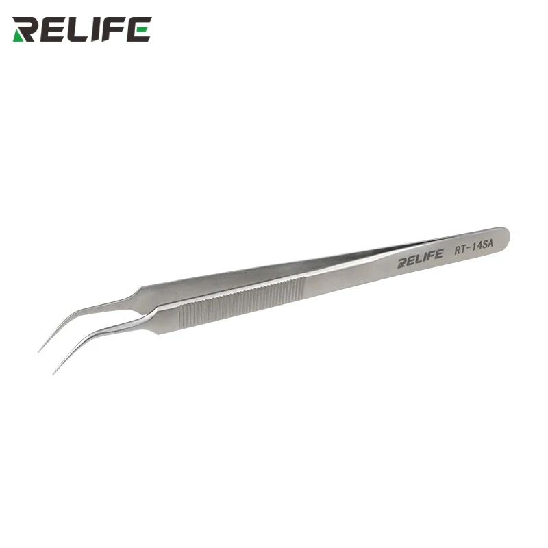

RELIFE RT-14A/14SA высокоточные пинцеты из нержавеющей стали, изогнутые и прямые пинцеты для электронных фотографий