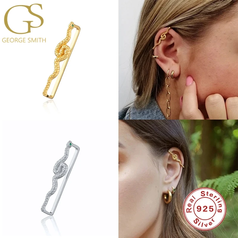 

GS 100% S925 Sterling Silver Luruxy Gold Color Stacked Rope and Chain Stud Earrings For Women Ladies Gift Fine Jewelry orecchini