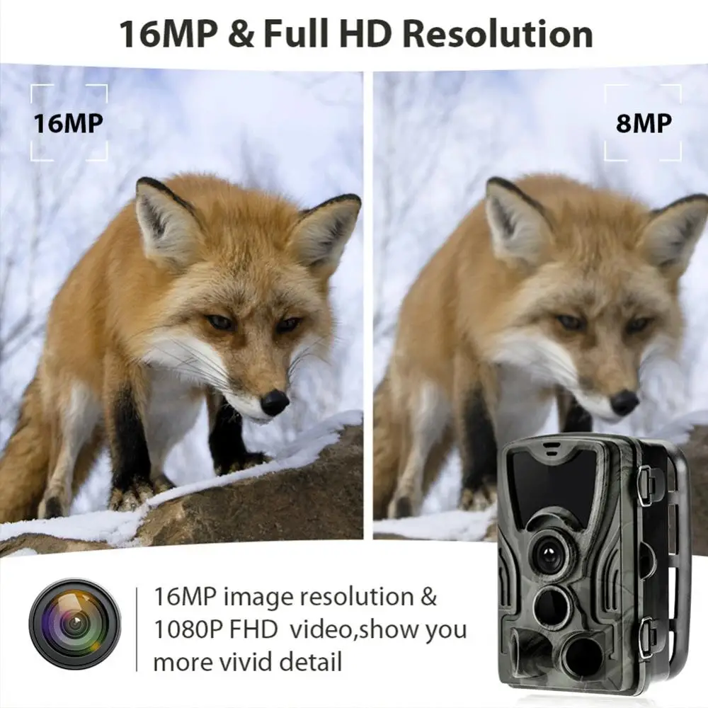 Охотничья камера 16 МП 1080P IP65 0 3 s с триггером и функцией ночного наблюдения