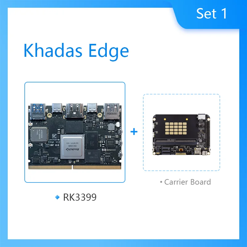 Khadas Edge Max с 128 ГБ EMMC 5 1 RK3399 Soc одноплатный компьютер|Демонстрационные стенды| |