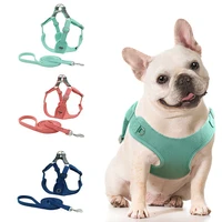 dog harness vest no pull puppy cat outdoor walking harness leash set french bulldog collars pet supplies for small medium dogs